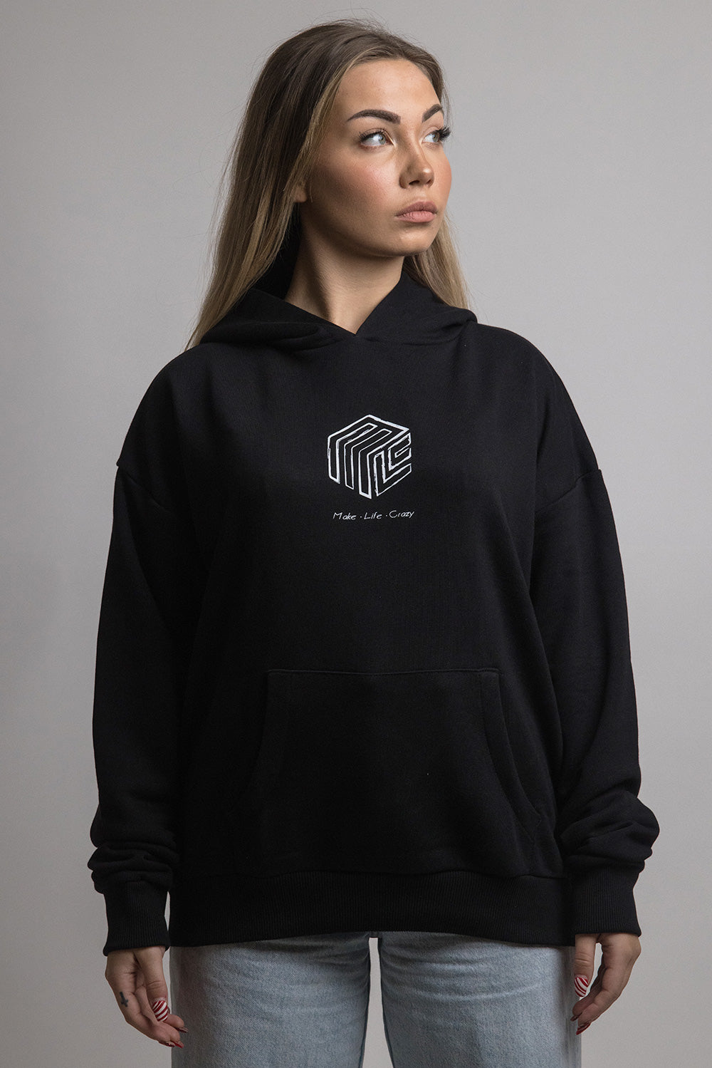 Bust Oversize Hoodie Black