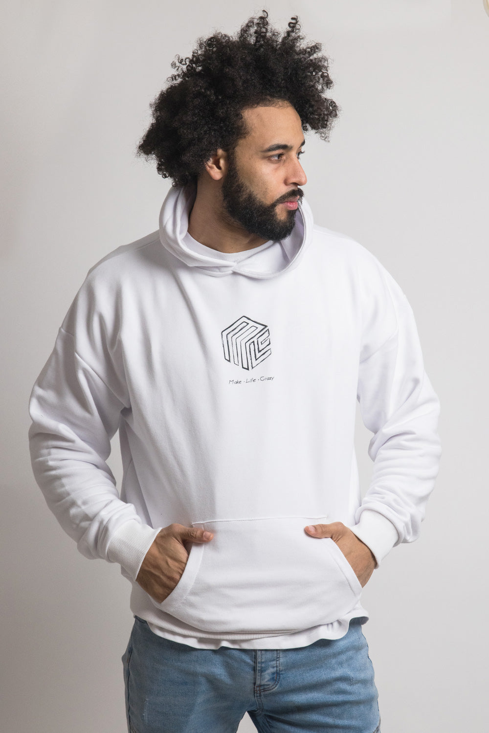 Bust Oversize Hoodie White